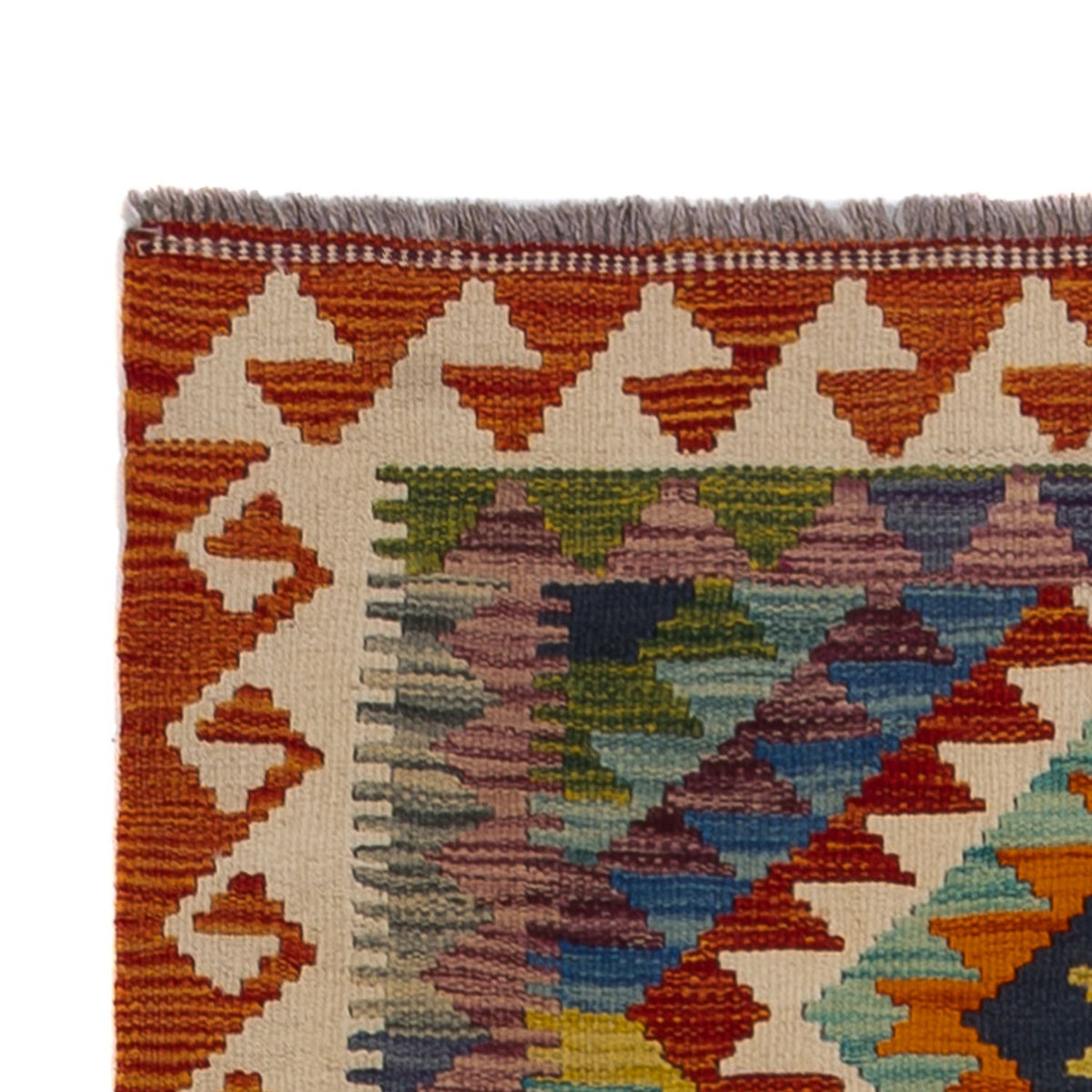 Alfombra de pasillo Alfombra Kelim - Splash - 233 x 87 cm - multicolor