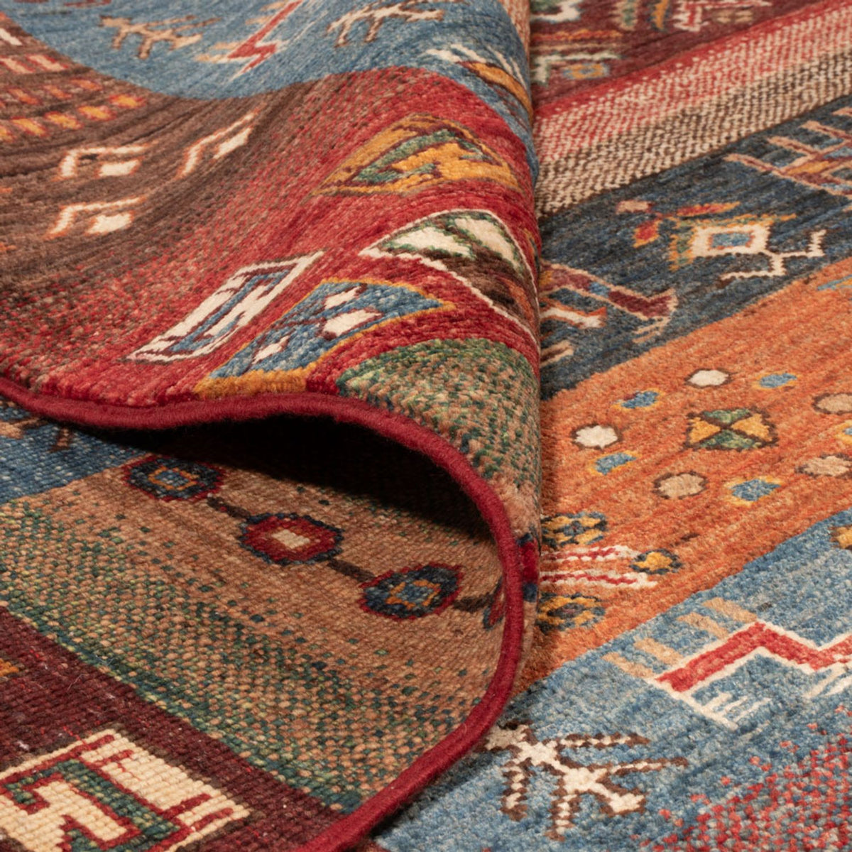 Alfombra Gabbeh - Loribaft Persa - 244 x 176 cm - multicolor