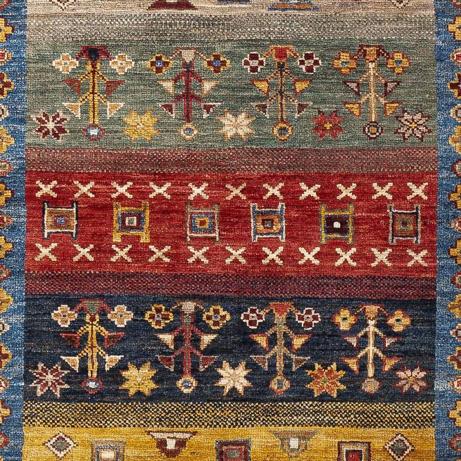Alfombra Gabbeh - Loribaft Persa - 148 x 105 cm - multicolor