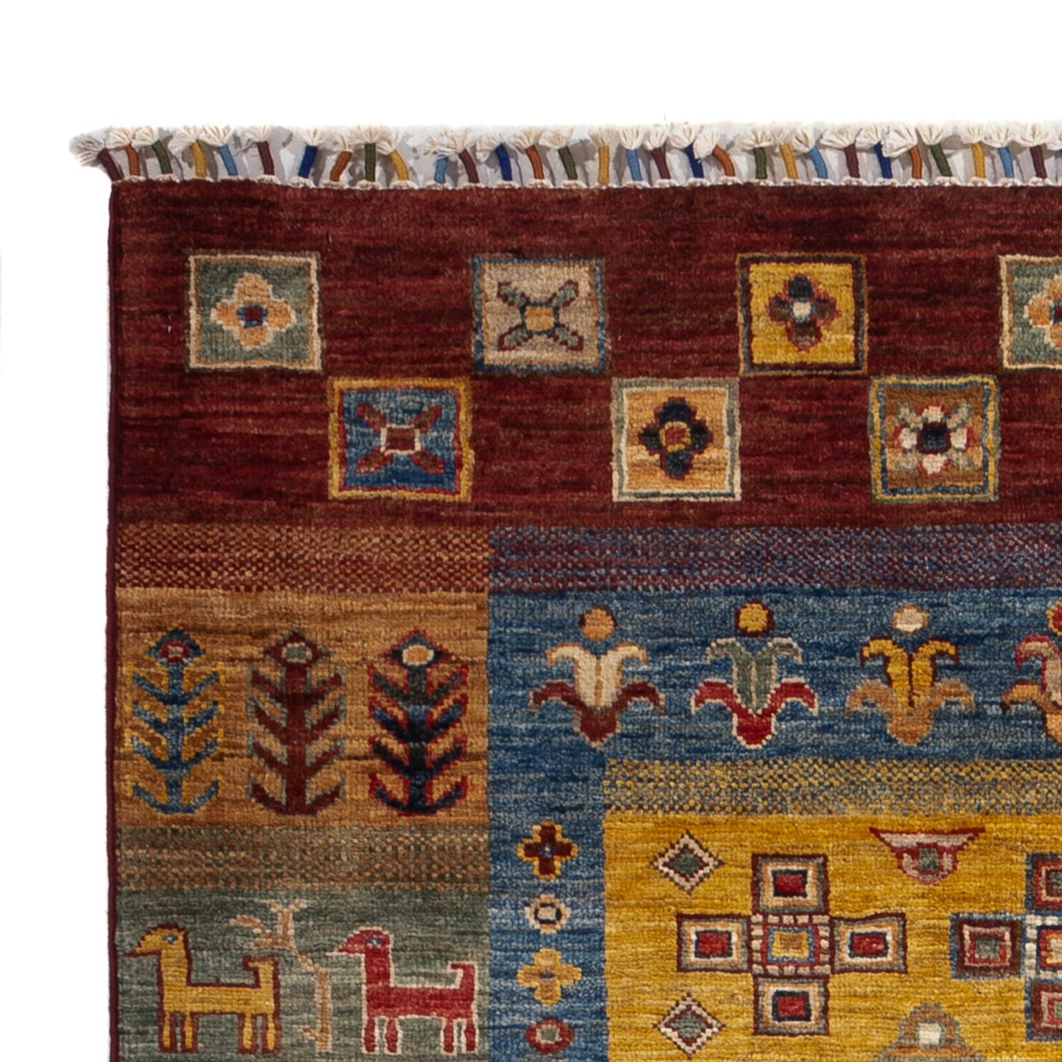 Alfombra Gabbeh - Loribaft Persa - 143 x 105 cm - multicolor