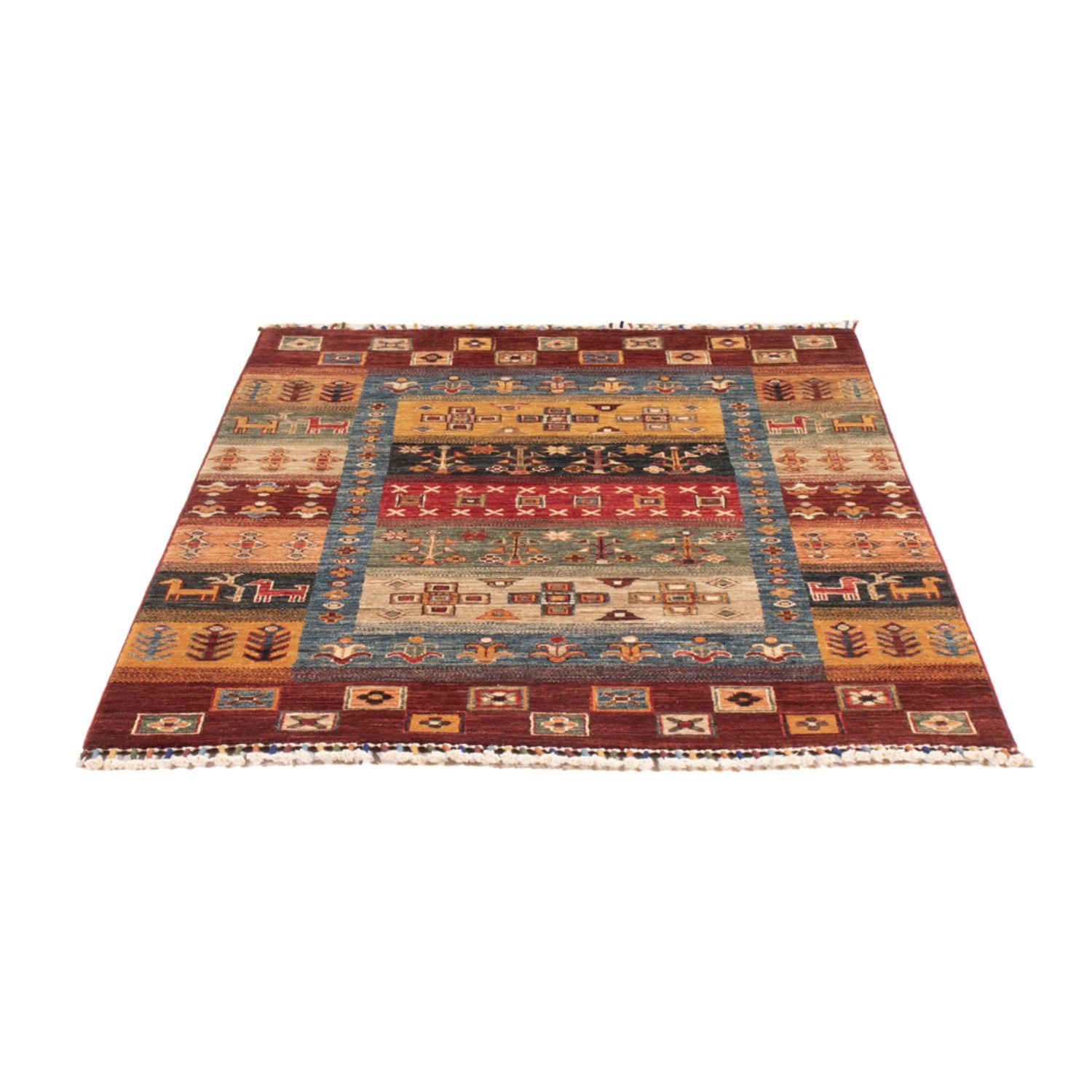 Alfombra Gabbeh - Loribaft Persa - 143 x 105 cm - multicolor