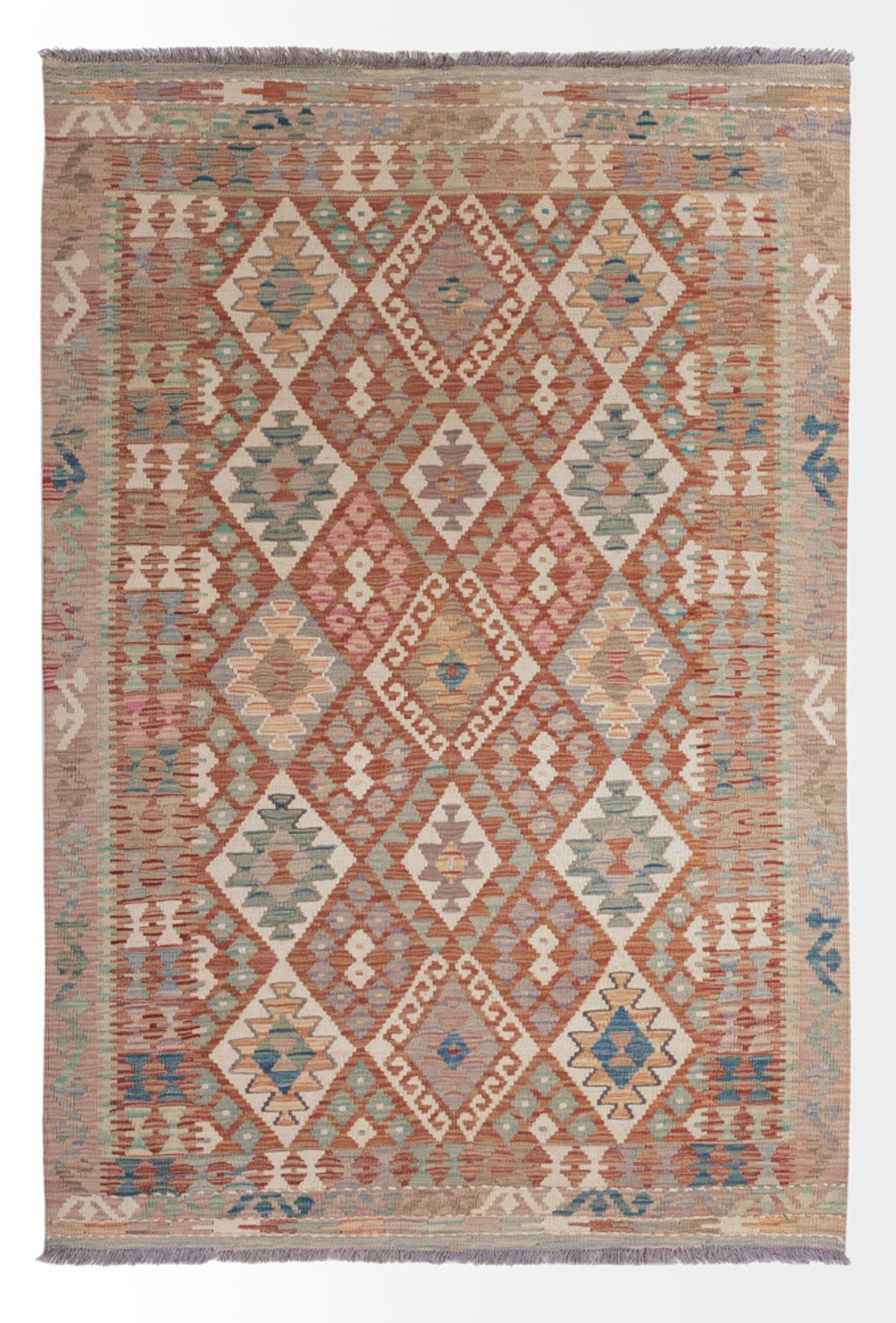 Alfombra Kelim - Splash - 193 x 137 cm - multicolor