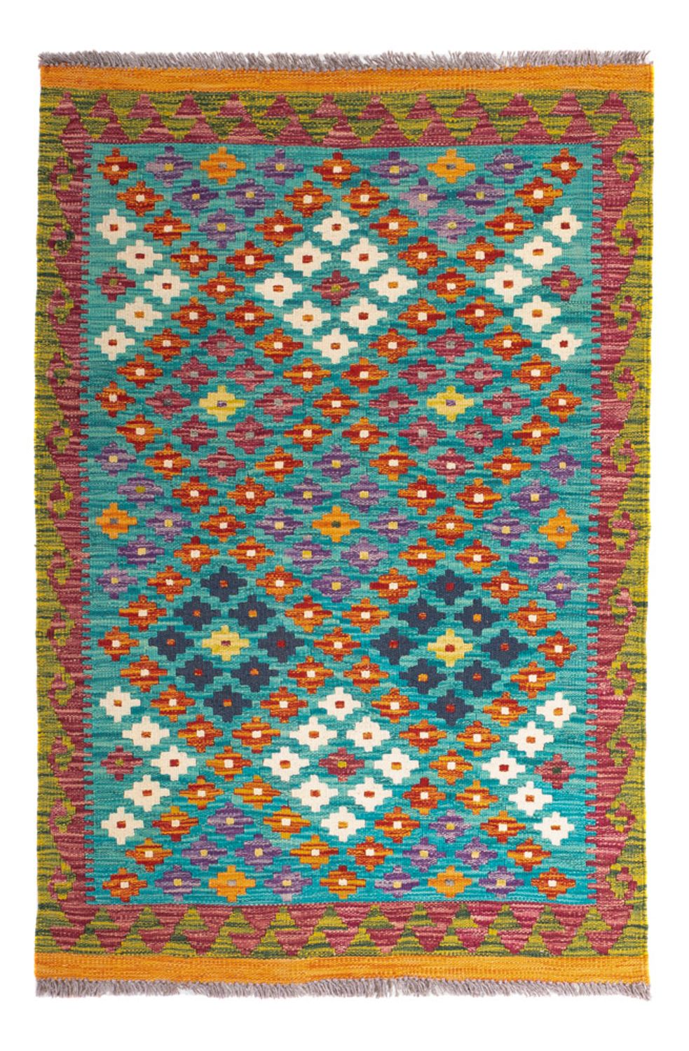 Alfombra Kelim - Splash - 131 x 92 cm - multicolor