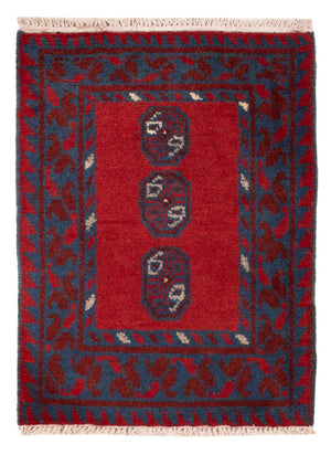Alfombra afgana - Filpa - 66 x 49 cm - rojo