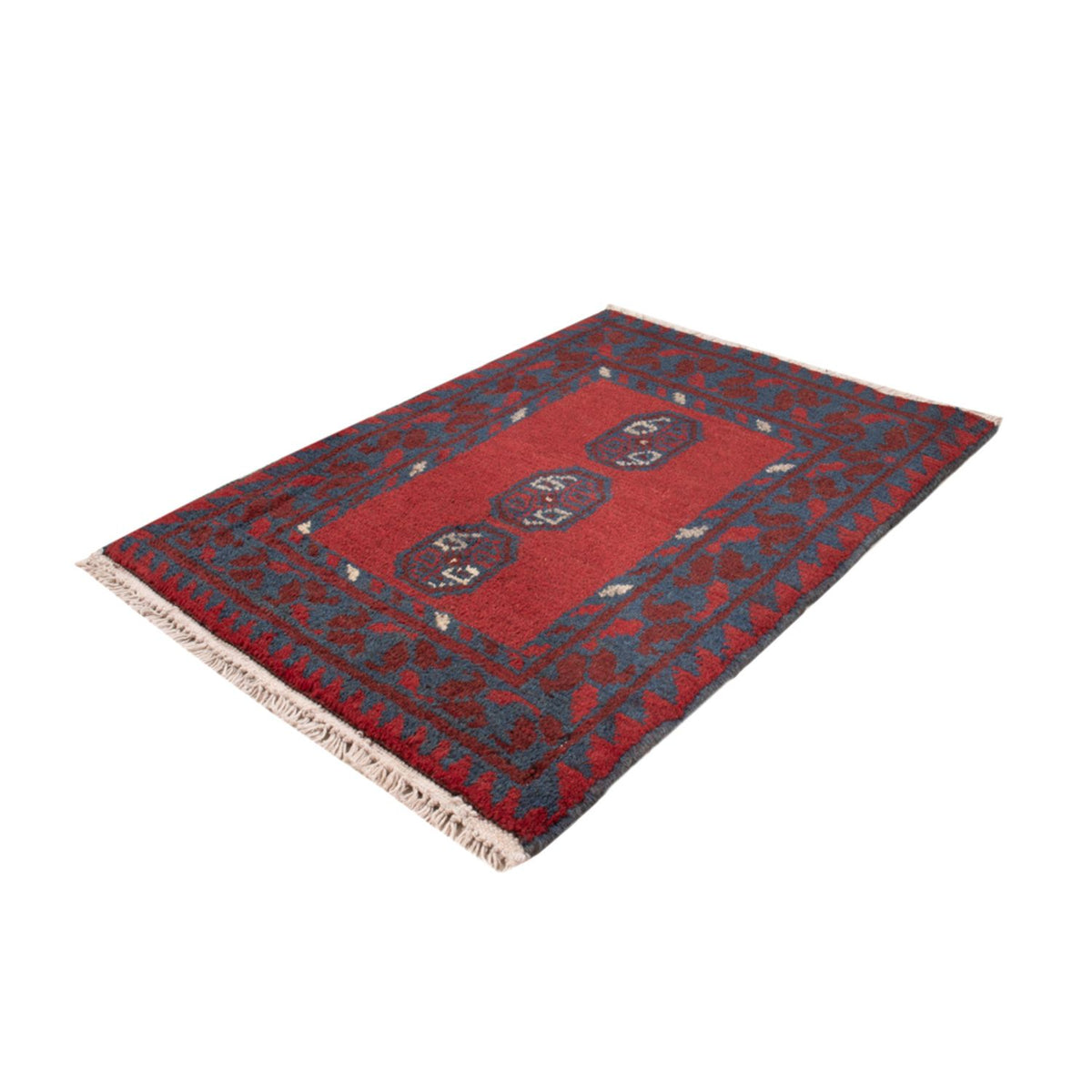 Alfombra afgana - Filpa - 66 x 49 cm - rojo