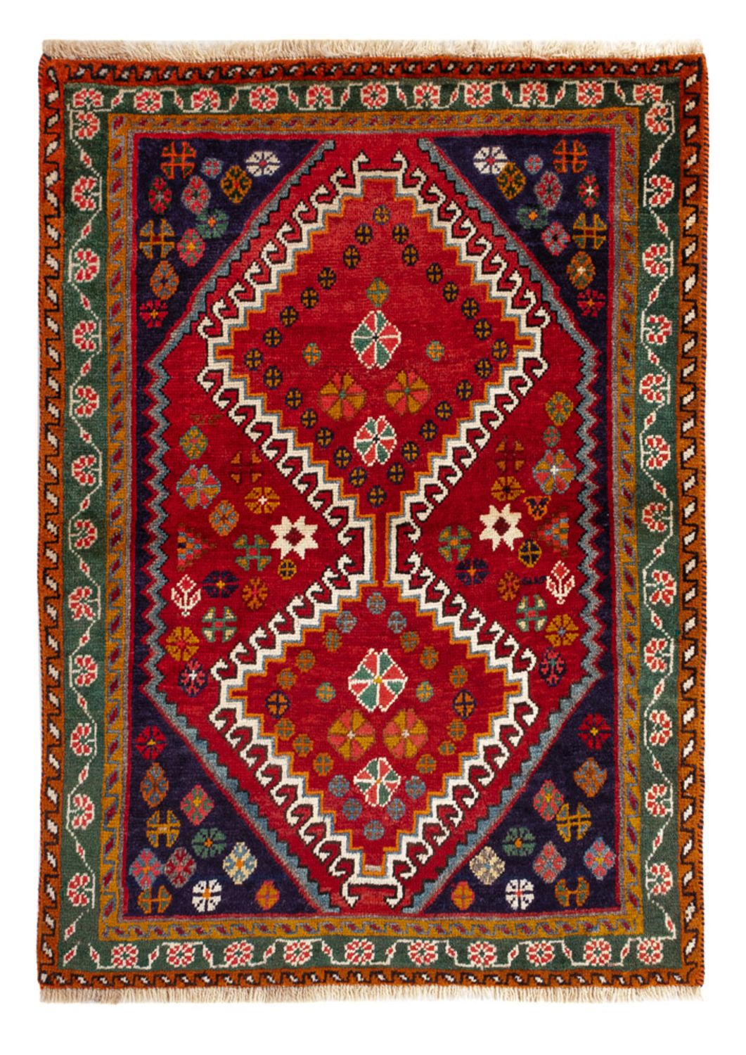 Alfombra persa - Nómada - 128 x 94 cm - rojo