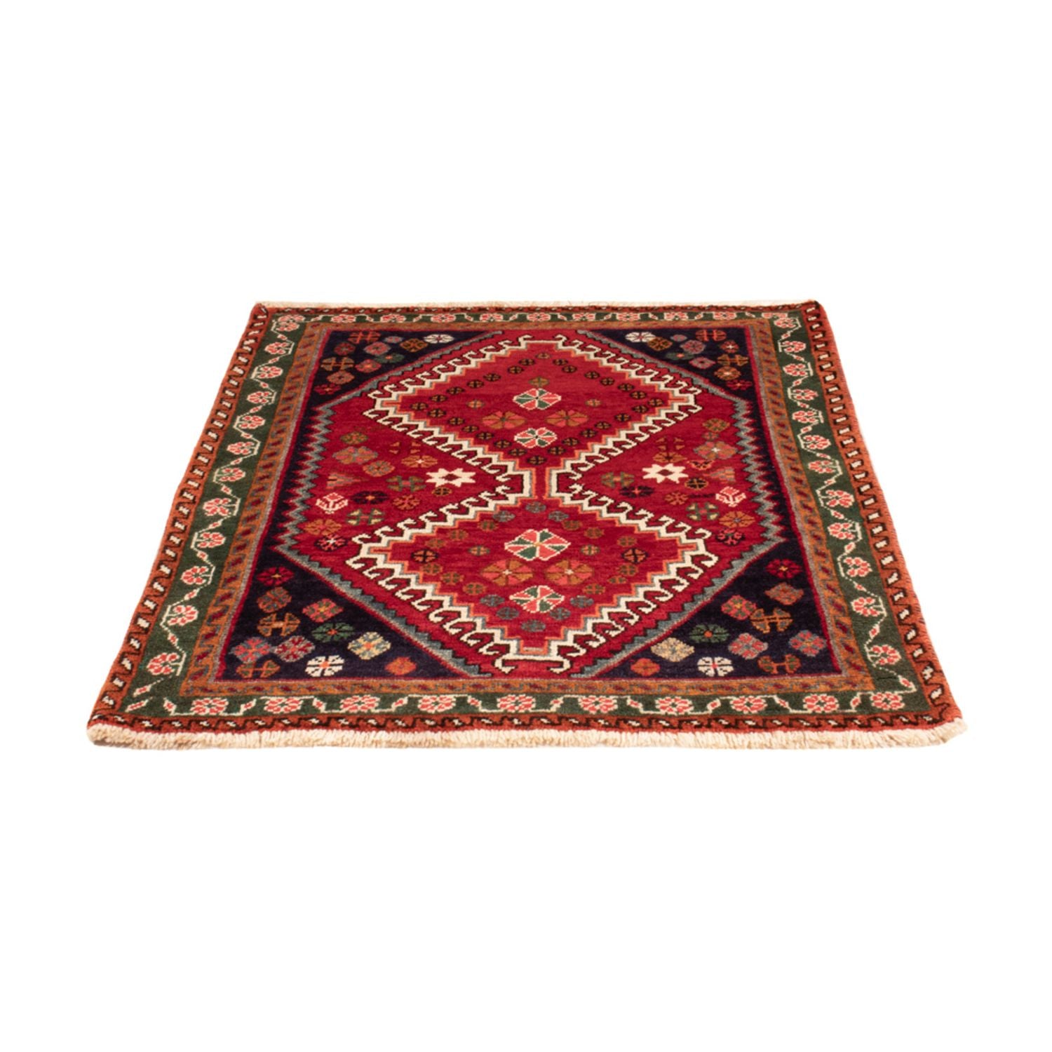 Alfombra persa - Nómada - 128 x 94 cm - rojo