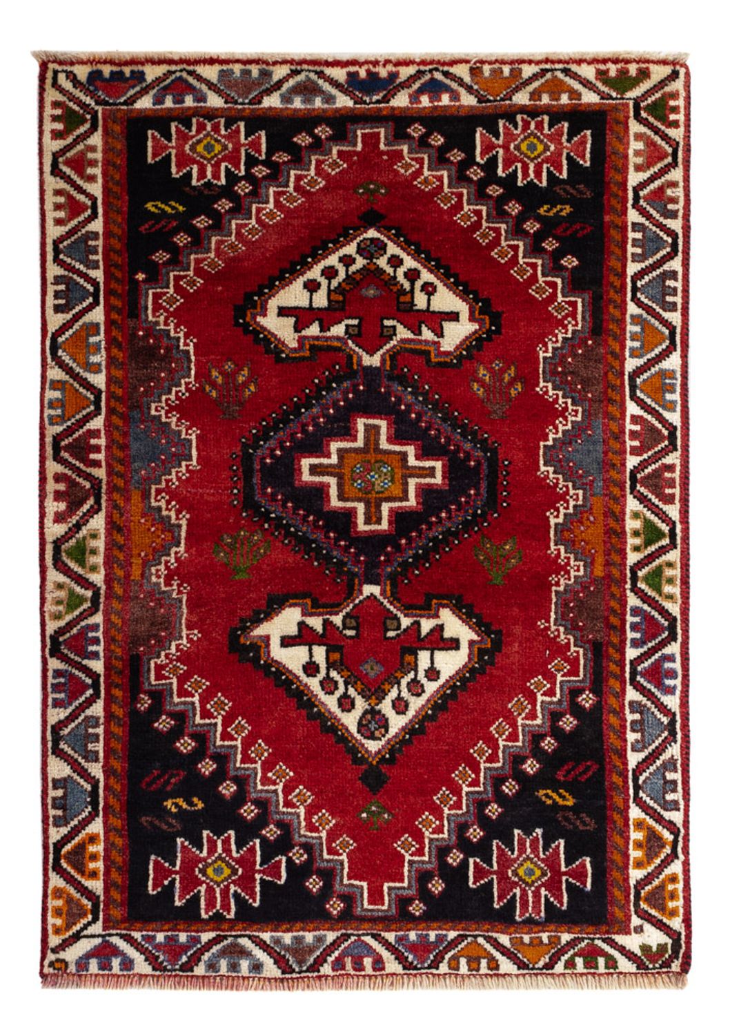 Alfombra persa - Nómada - 119 x 81 cm - rojo oscuro