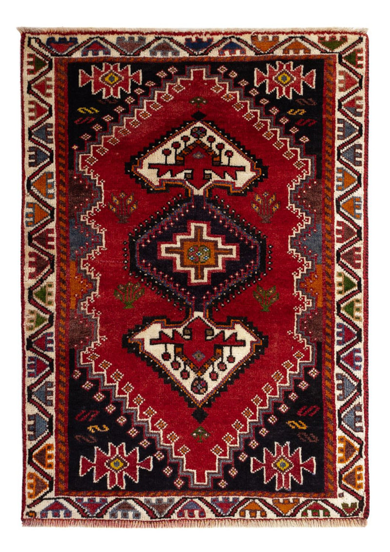 Alfombra persa - Nómada - 119 x 81 cm - rojo oscuro