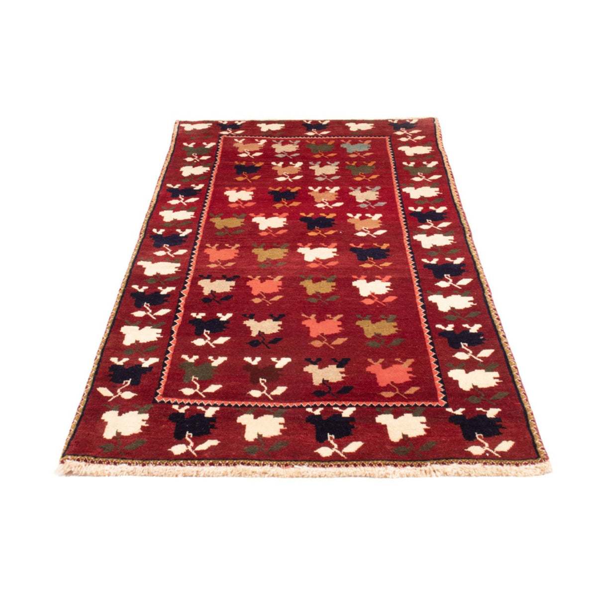Alfombra de pasillo Alfombra persa - Nómada - 190 x 83 cm - rojo oscuro