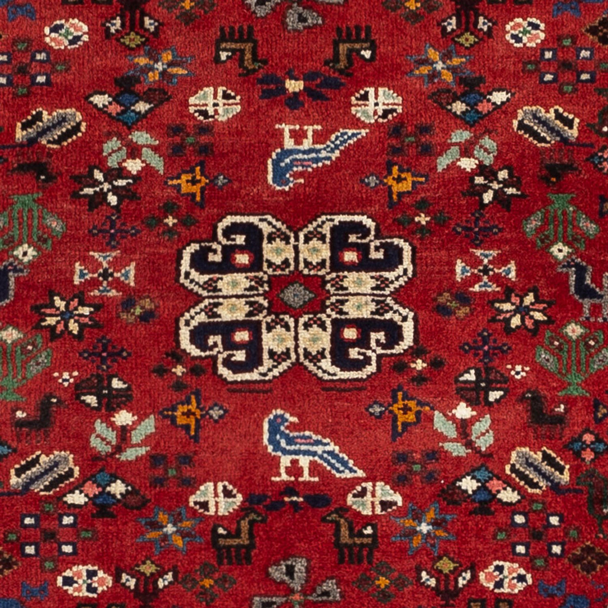 Alfombra persa - Nómada - 109 x 73 cm - rojo oscuro