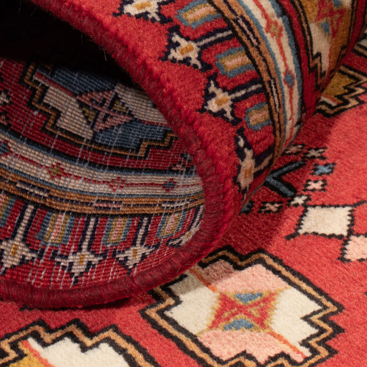 Alfombra persa - Nómada - 130 x 64 cm - multicolor