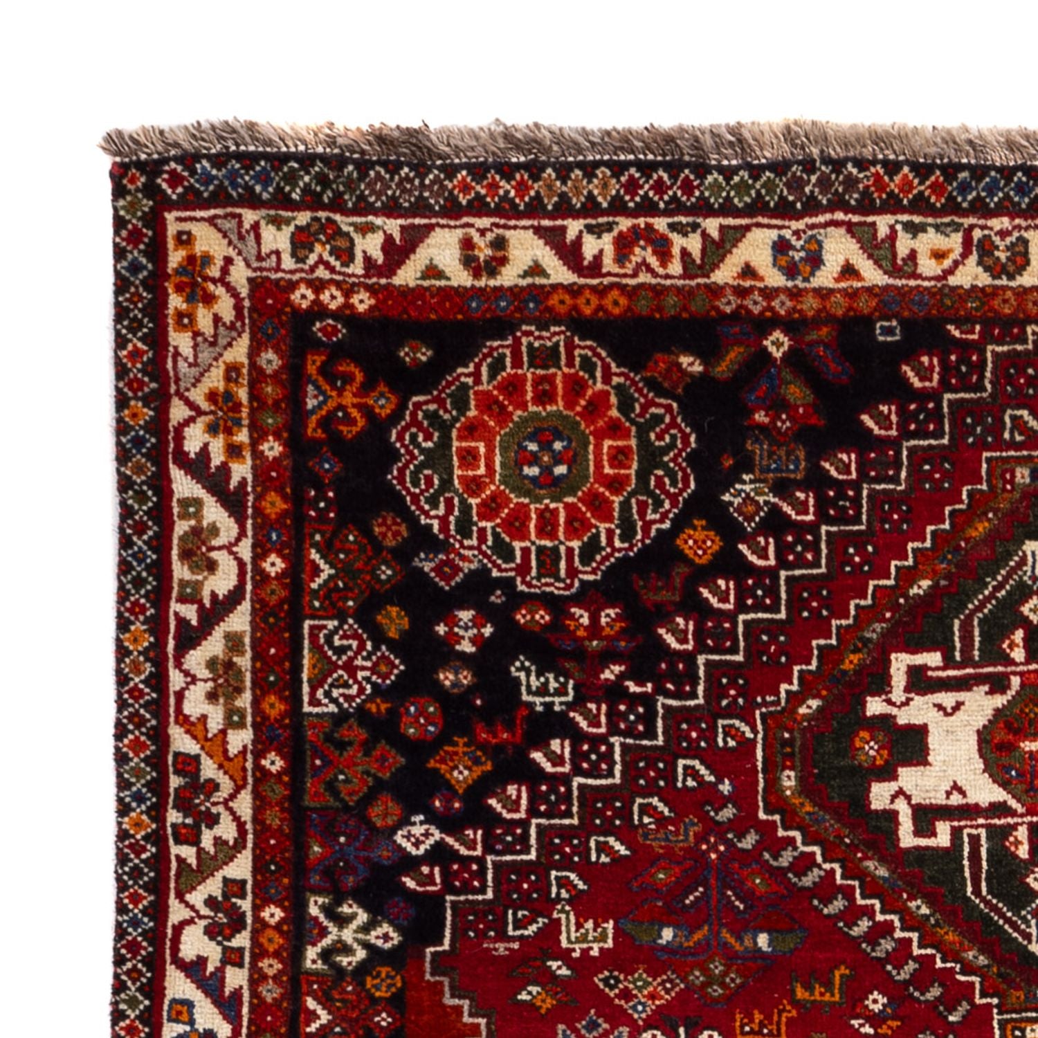 Alfombra persa - Nómada - 156 x 110 cm - rojo oscuro