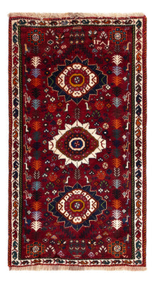 Alfombra persa - Nómada - 143 x 77 cm - rojo oscuro