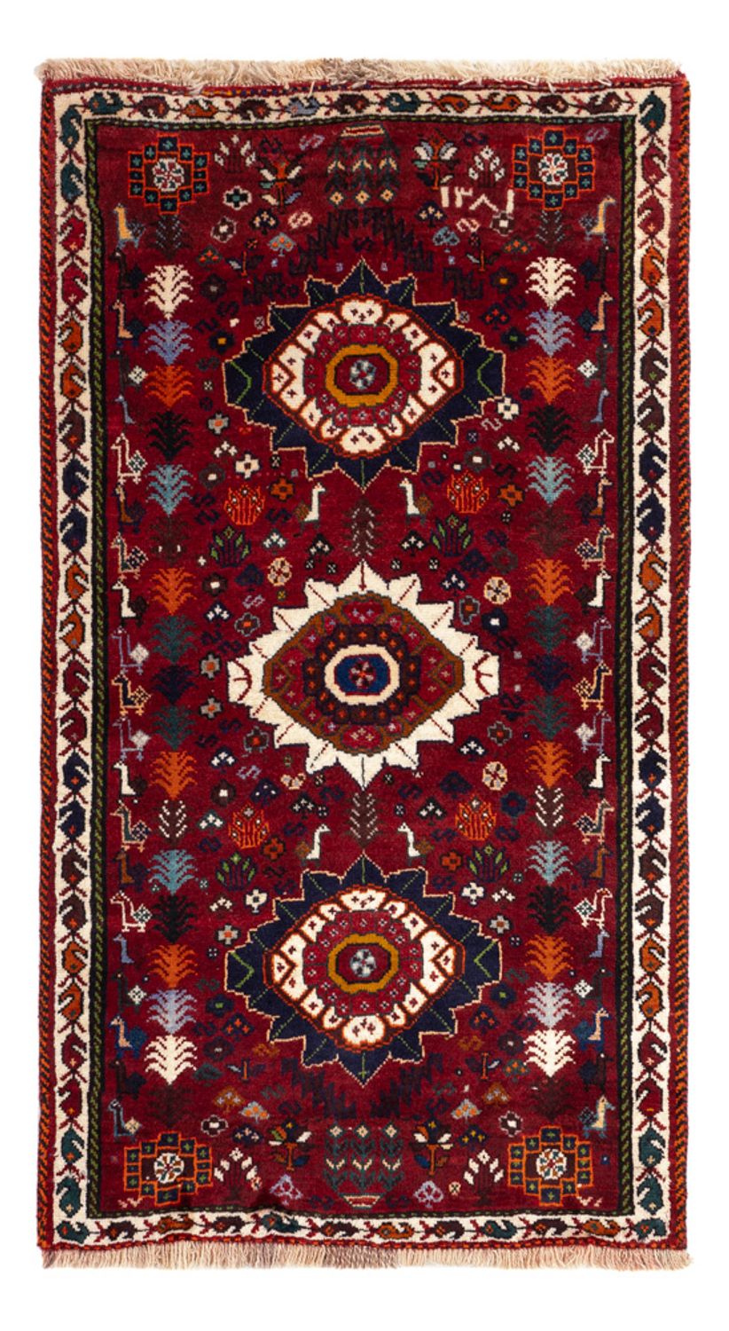 Alfombra persa - Nómada - 143 x 77 cm - rojo oscuro