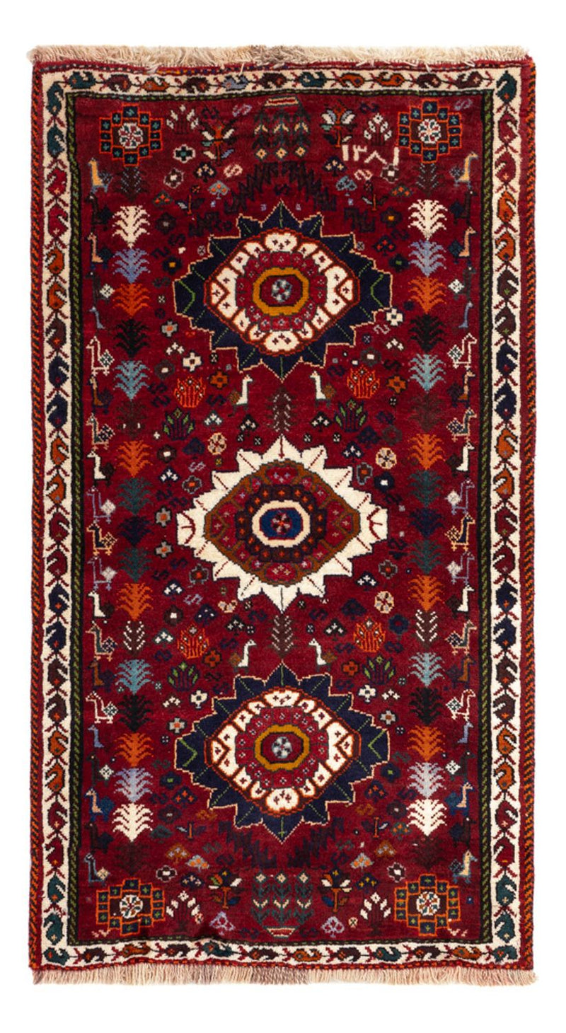 Alfombra persa - Nómada - 143 x 77 cm - rojo oscuro