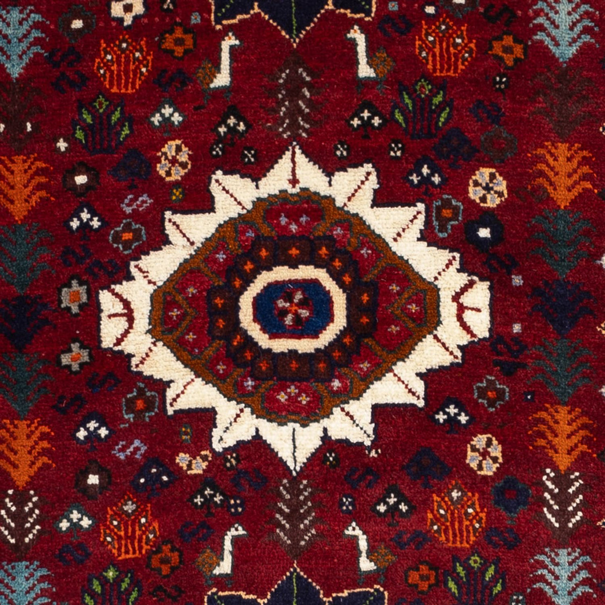 Alfombra persa - Nómada - 143 x 77 cm - rojo oscuro