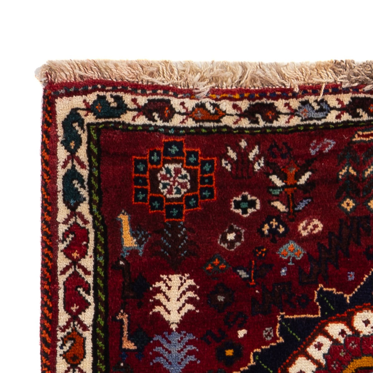 Alfombra persa - Nómada - 143 x 77 cm - rojo oscuro