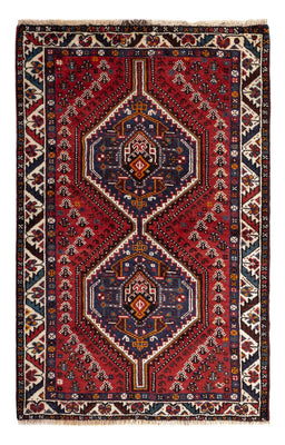 Alfombra persa - Nómada - 133 x 84 cm - rojo oscuro