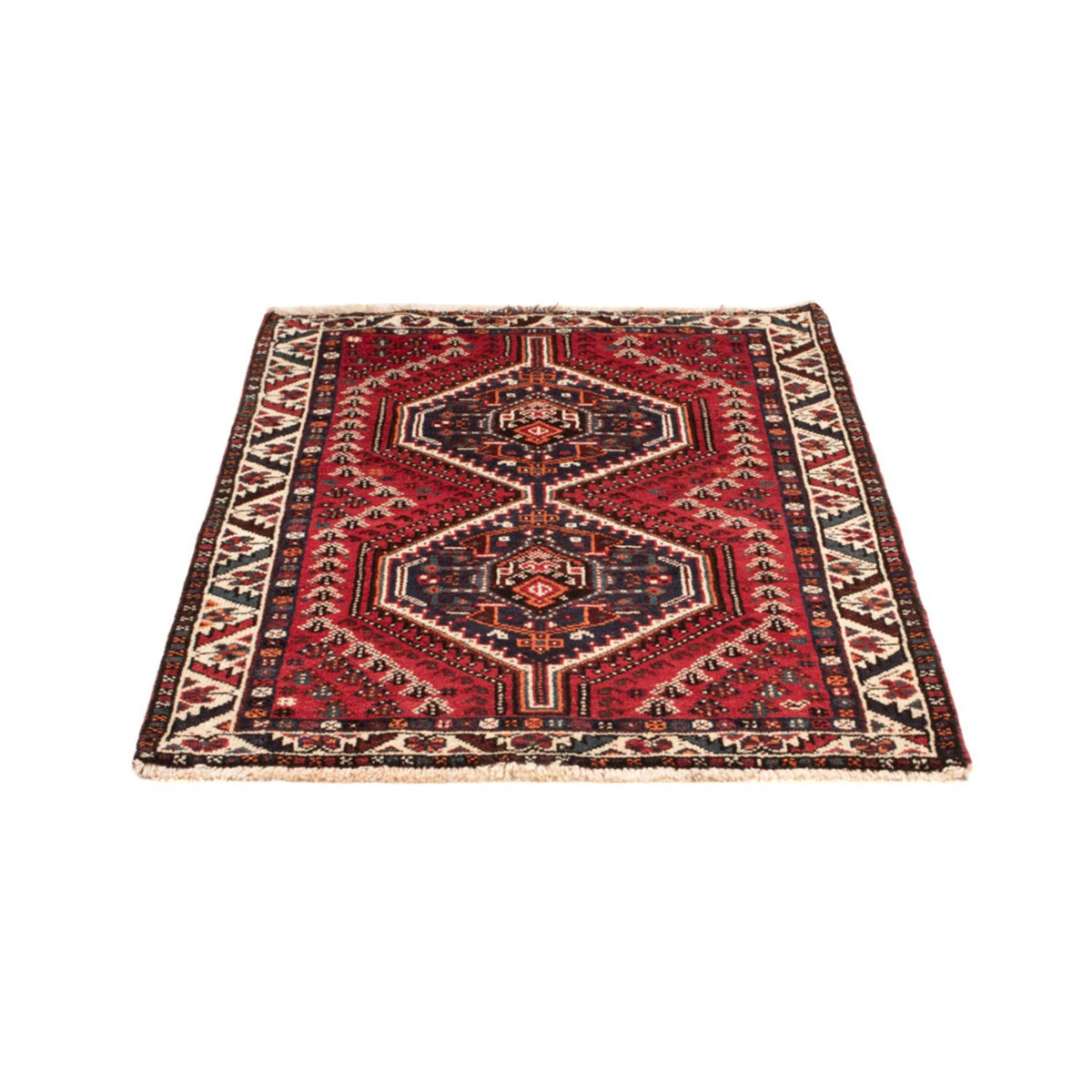 Alfombra persa - Nómada - 133 x 84 cm - rojo oscuro