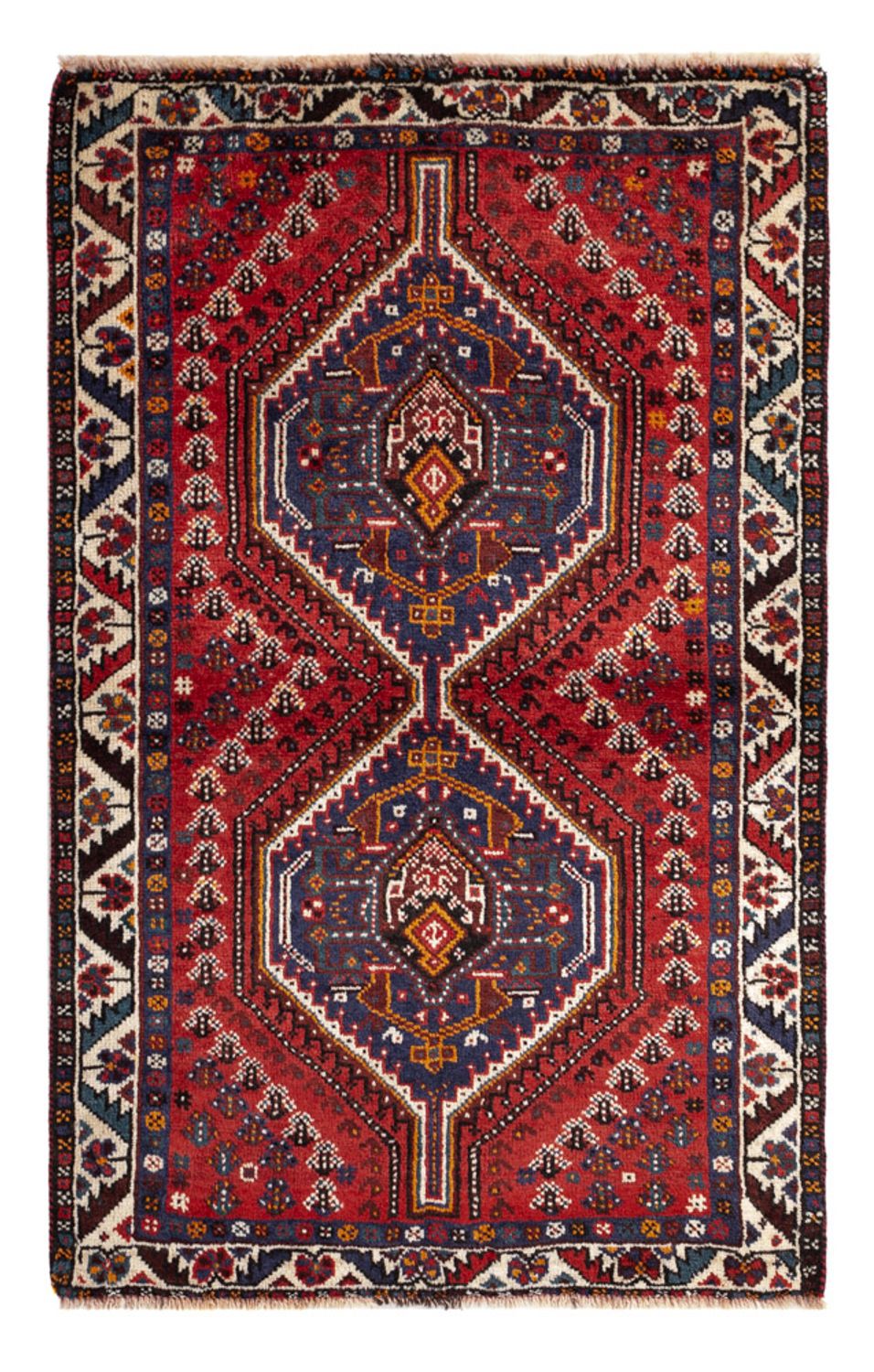Alfombra persa - Nómada - 137 x 85 cm - rojo oscuro