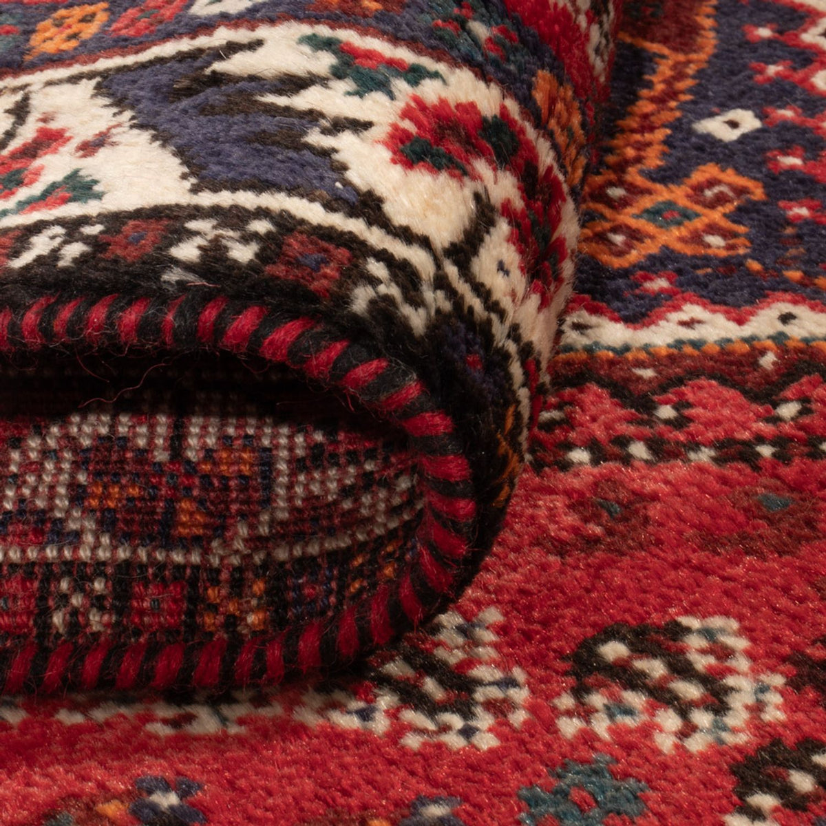 Alfombra persa - Nómada - 137 x 85 cm - rojo oscuro