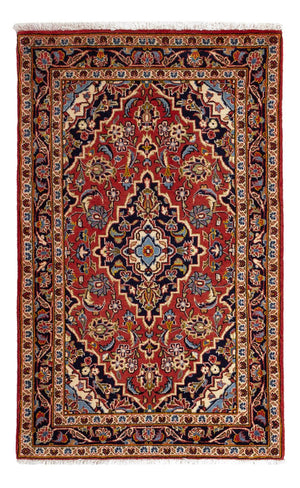 Alfombra persa - Keshan - 111 x 69 cm - gris oscuro
