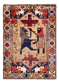 Alfombra persa - Nómada - 157 x 113 cm - multicolor