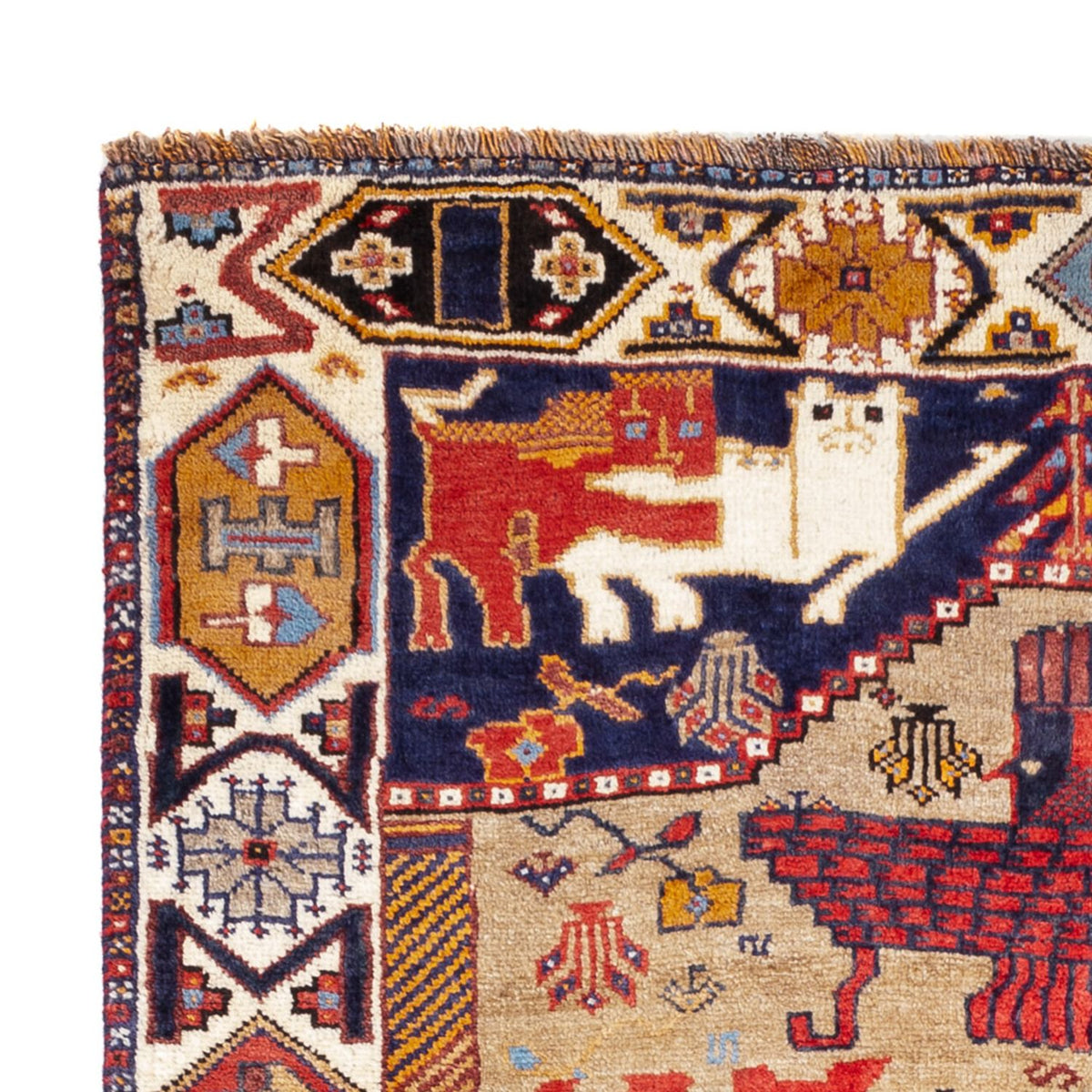 Alfombra persa - Nómada - 157 x 113 cm - multicolor