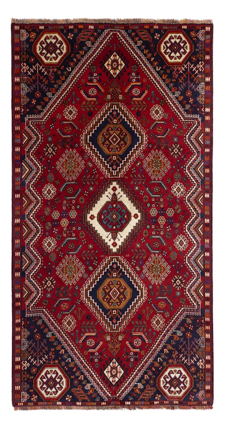 Alfombra persa - Nómada - 256 x 141 cm - rojo oscuro