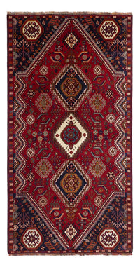 Alfombra persa - Nómada - 256 x 141 cm - rojo oscuro
