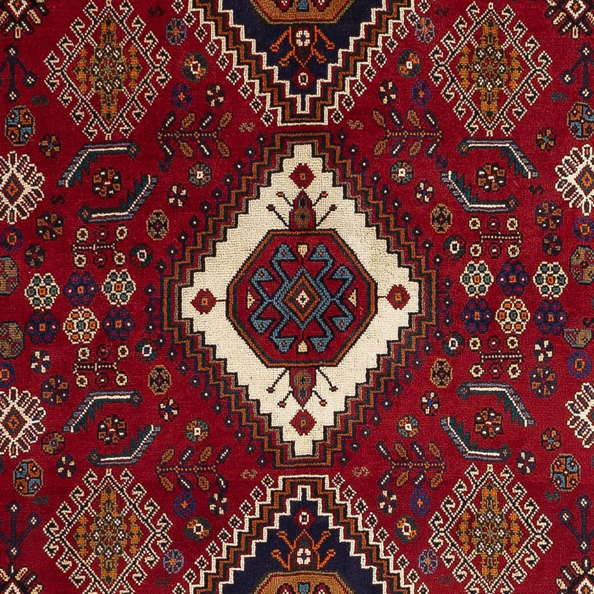 Alfombra persa - Nómada - 256 x 141 cm - rojo oscuro