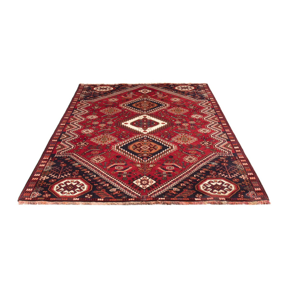 Alfombra persa - Nómada - 256 x 141 cm - rojo oscuro