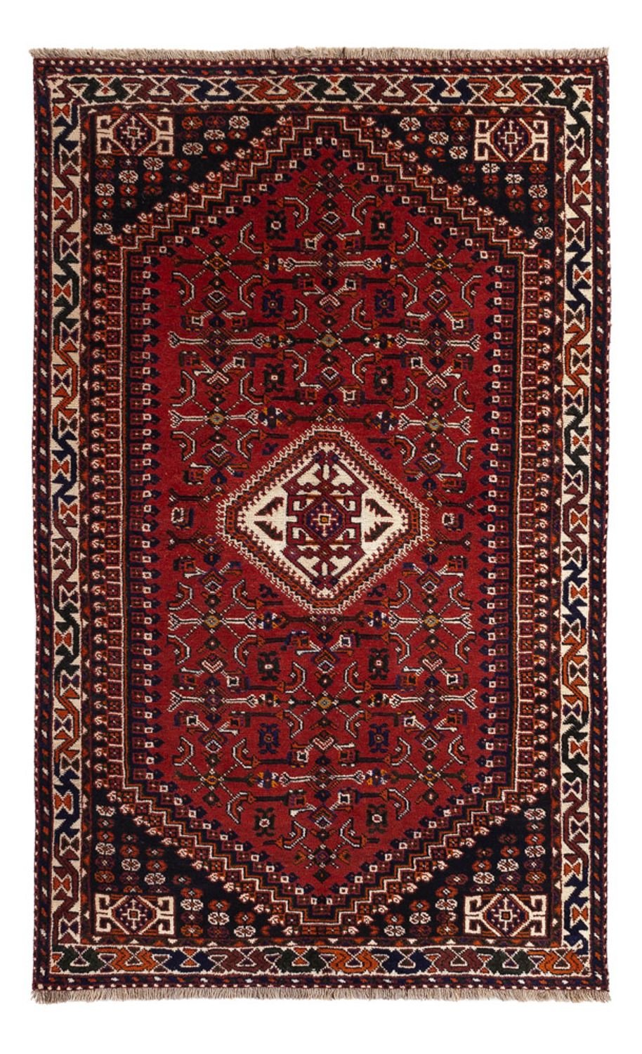 Alfombra persa - Nómada - 252 x 155 cm - rojo oscuro