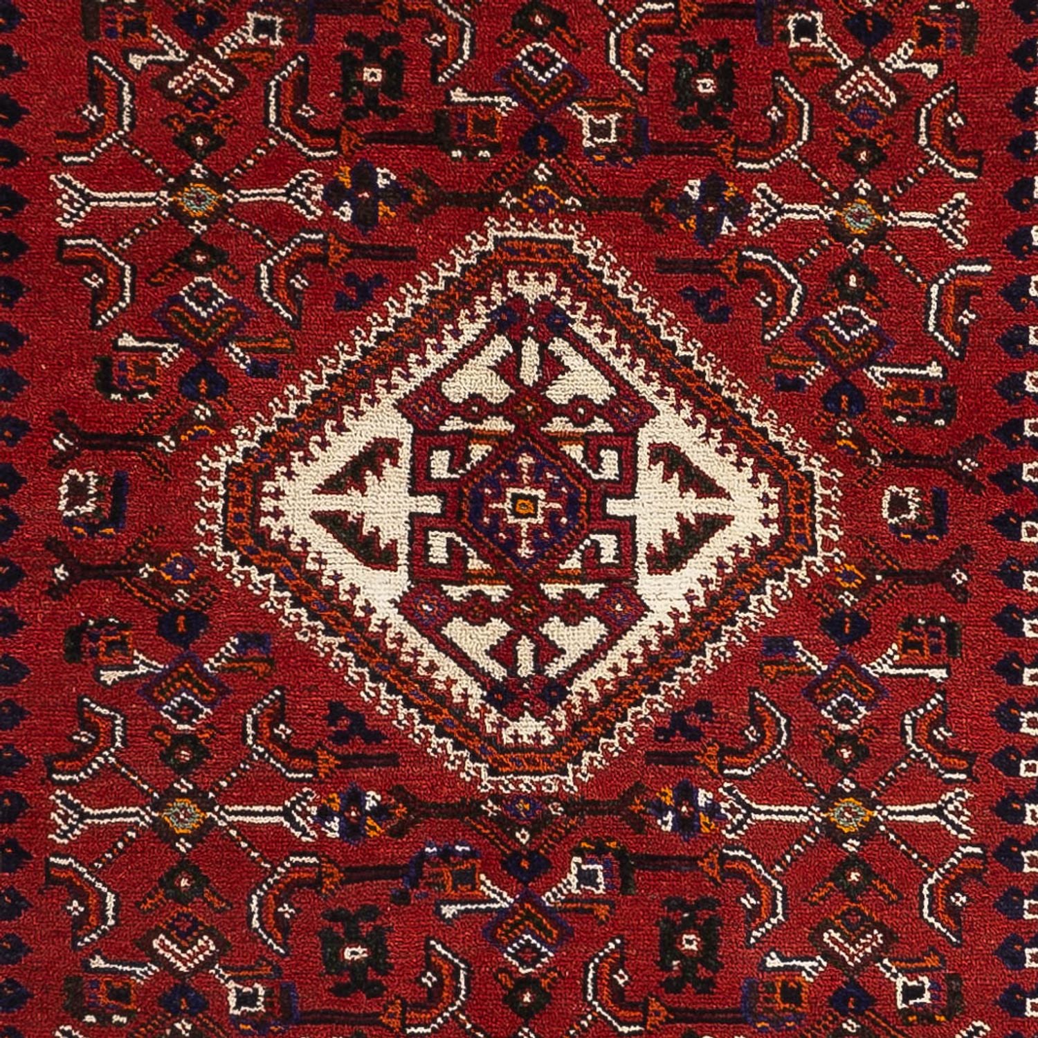 Alfombra persa - Nómada - 252 x 155 cm - rojo oscuro