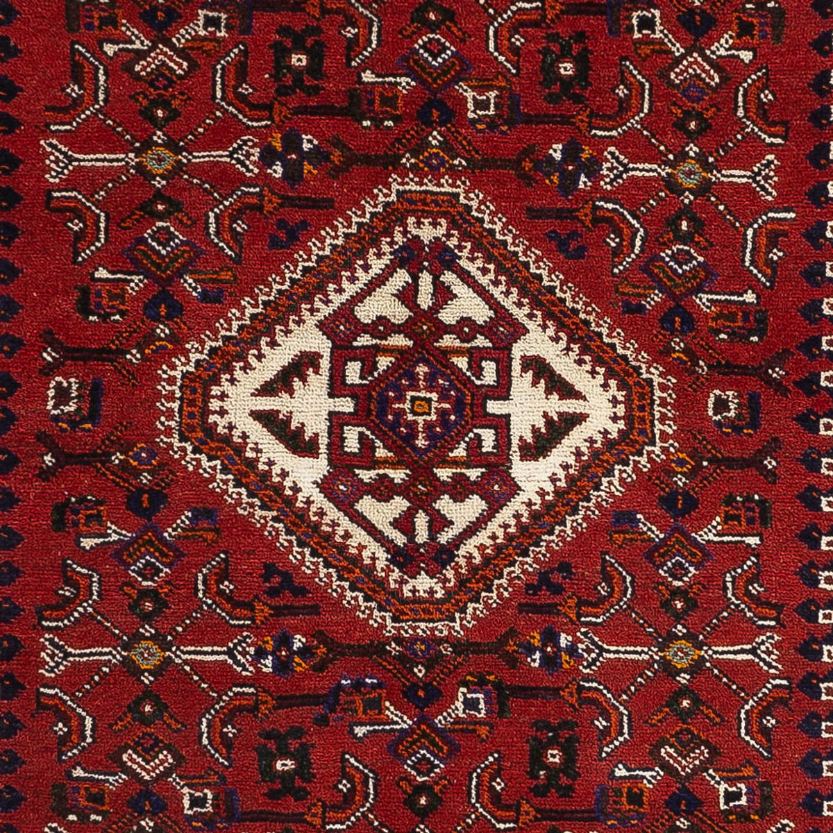 Alfombra persa - Nómada - 252 x 155 cm - rojo oscuro
