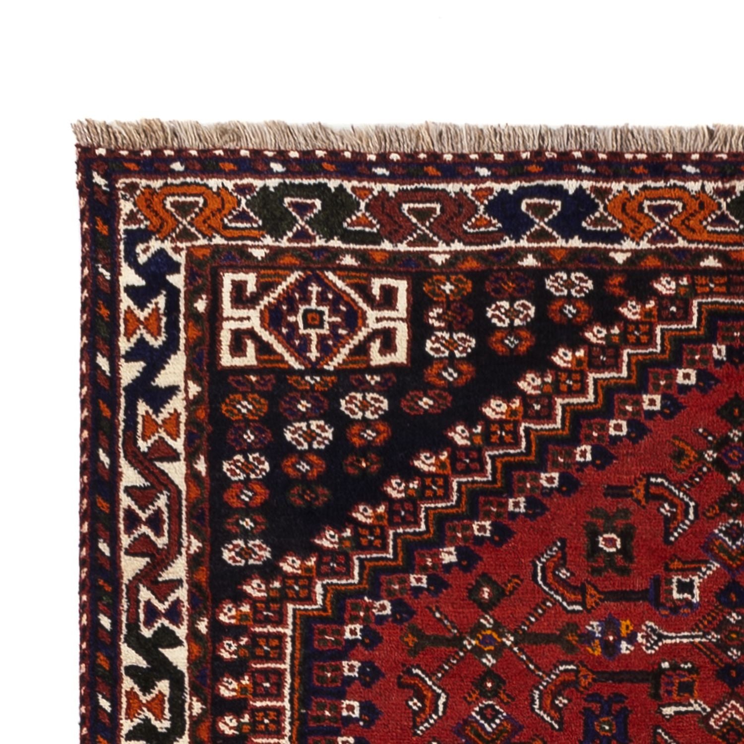Alfombra persa - Nómada - 252 x 155 cm - rojo oscuro