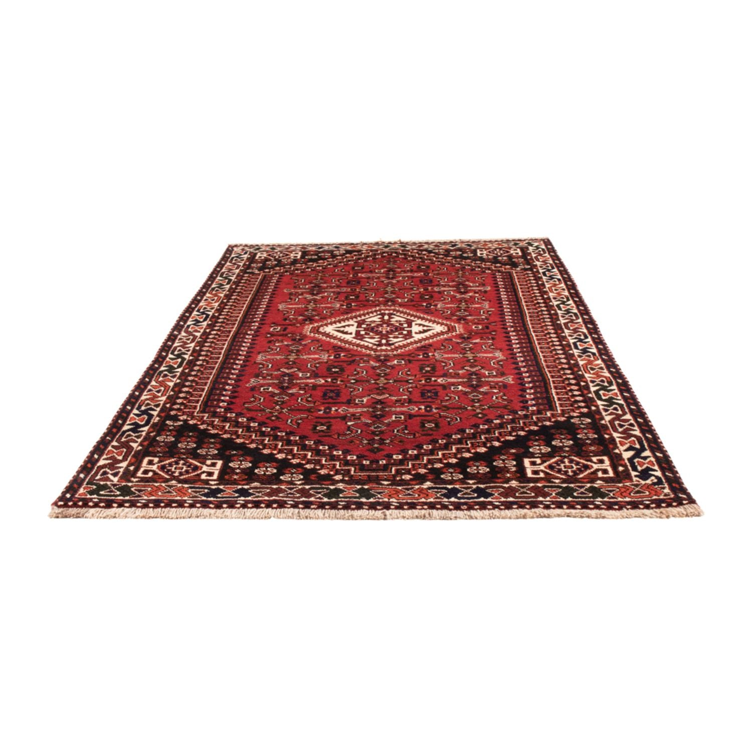 Alfombra persa - Nómada - 252 x 155 cm - rojo oscuro