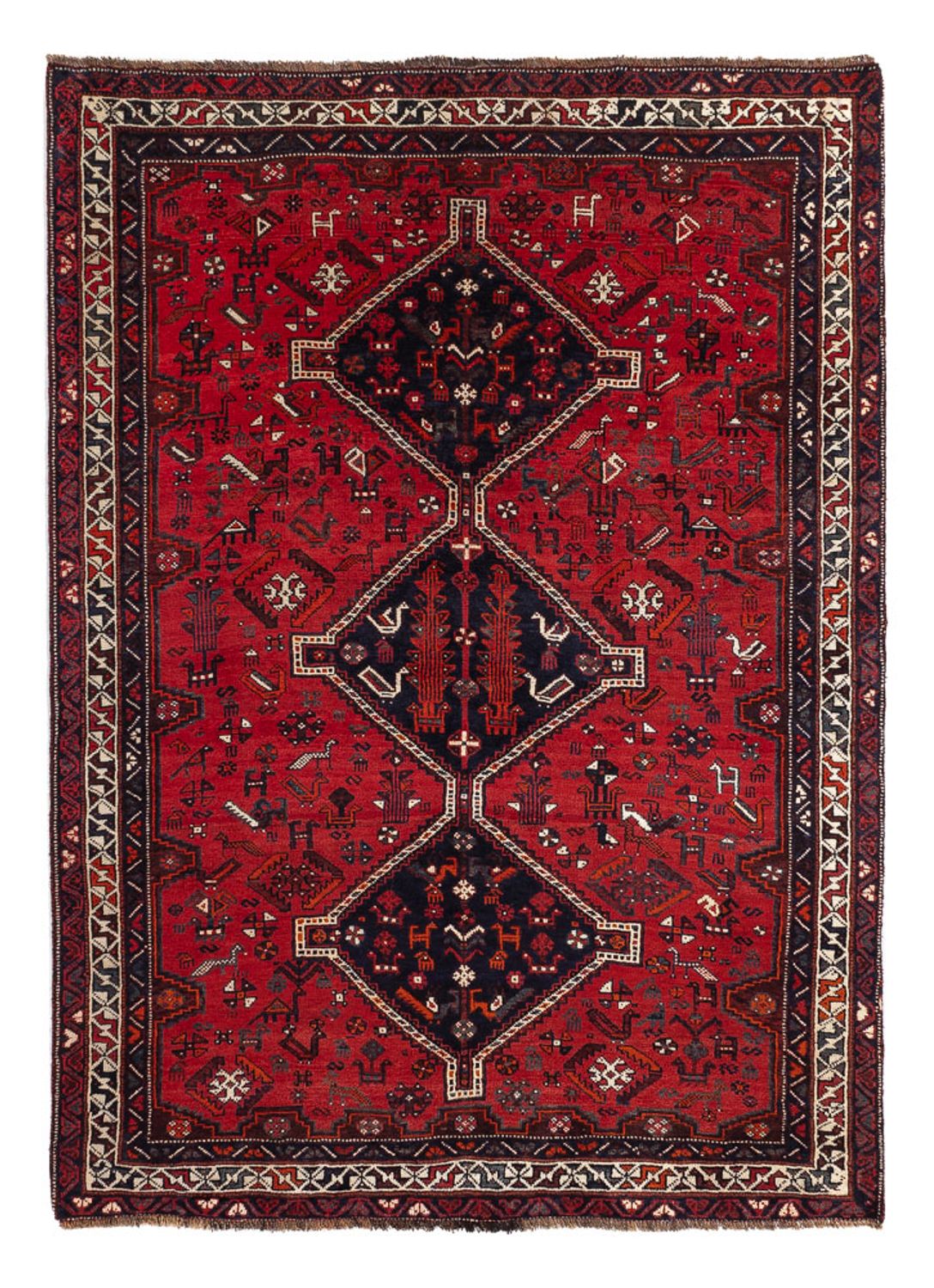 Alfombra persa - Nómada - 221 x 159 cm - rojo