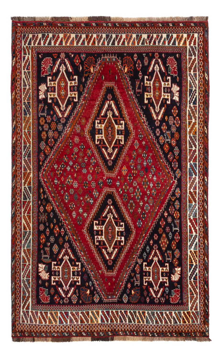 Alfombra persa - Nómada - 247 x 160 cm - rojo