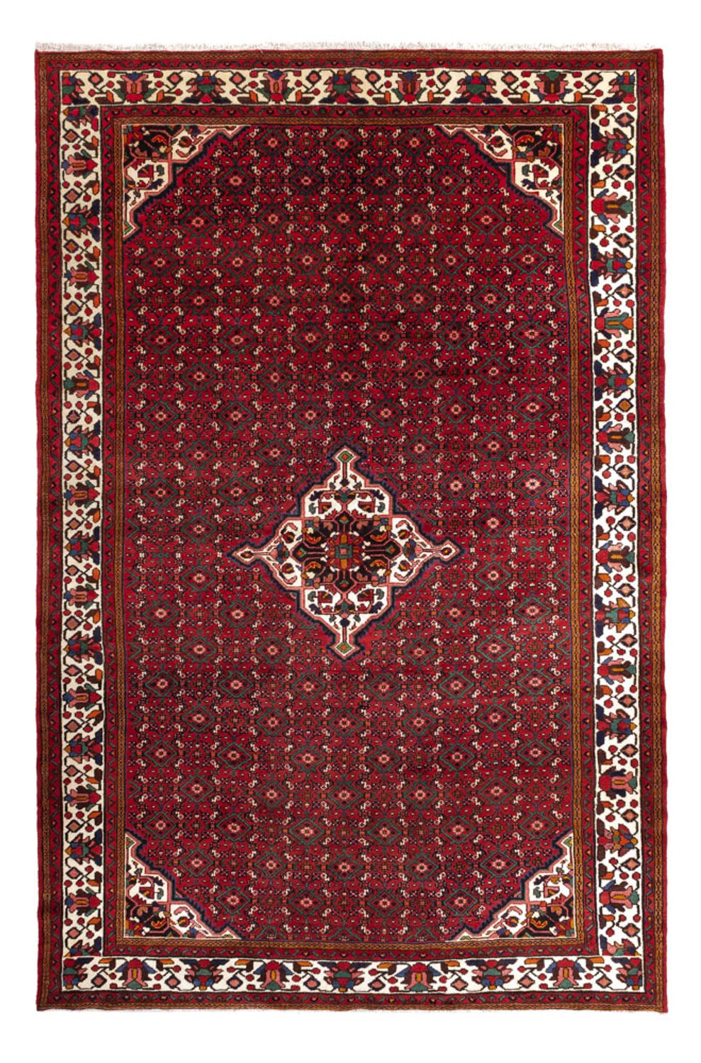 Alfombra persa - Nómada - 318 x 210 cm - rojo oscuro