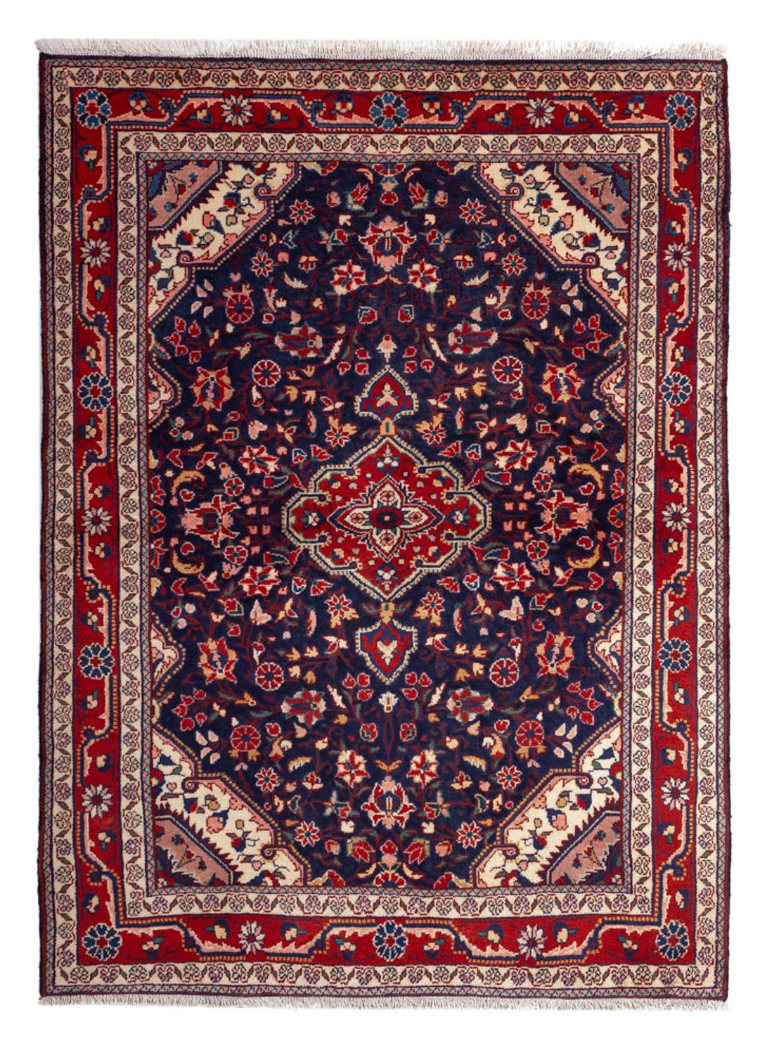 Alfombra persa - Nómada - 165 x 115 cm - azul oscuro