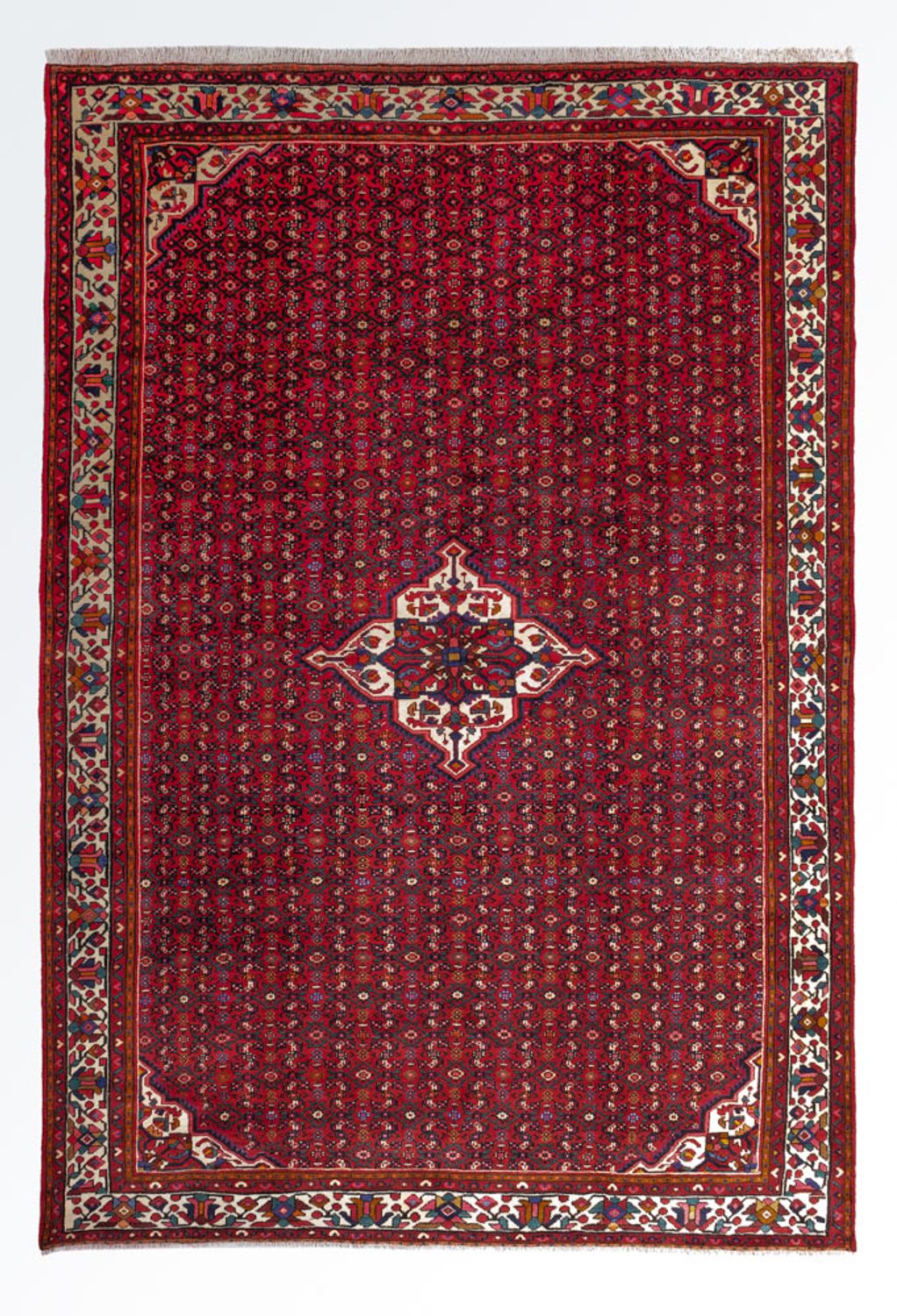 Alfombra persa - Nómada - 363 x 258 cm - rojo oscuro