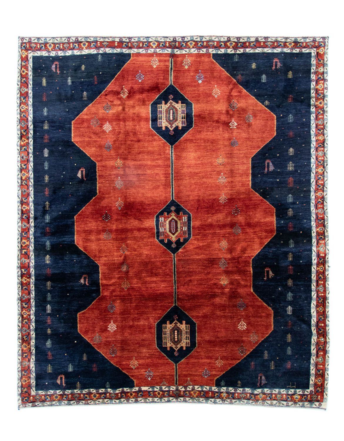 Alfombra persa - Nómada - 292 x 259 cm - azul