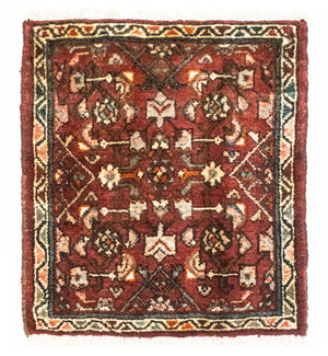 Alfombra persa - Nómada cuadrado  - 60 x 55 cm - marrón