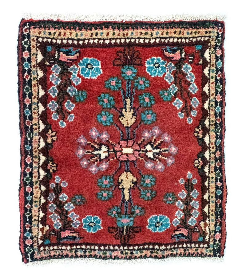 Alfombra persa - Nómada - 60 x 55 cm - rojo
