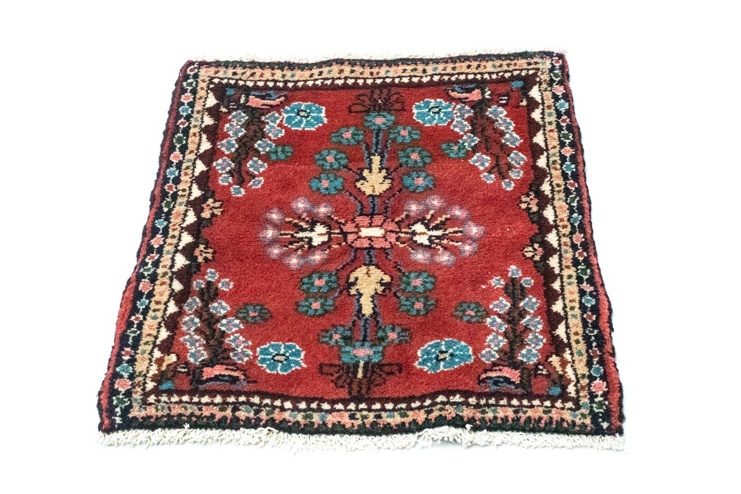 Alfombra persa - Nómada - 60 x 55 cm - rojo