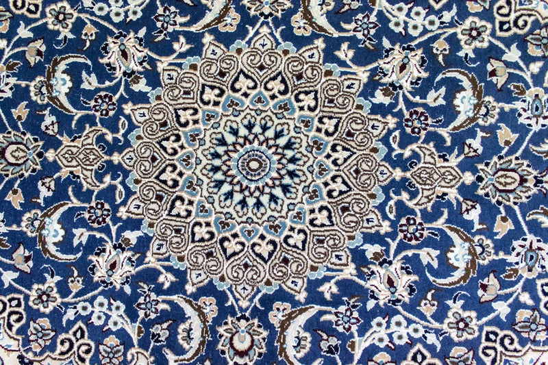 Alfombra persa - Nain - 135 x 89 cm - azul