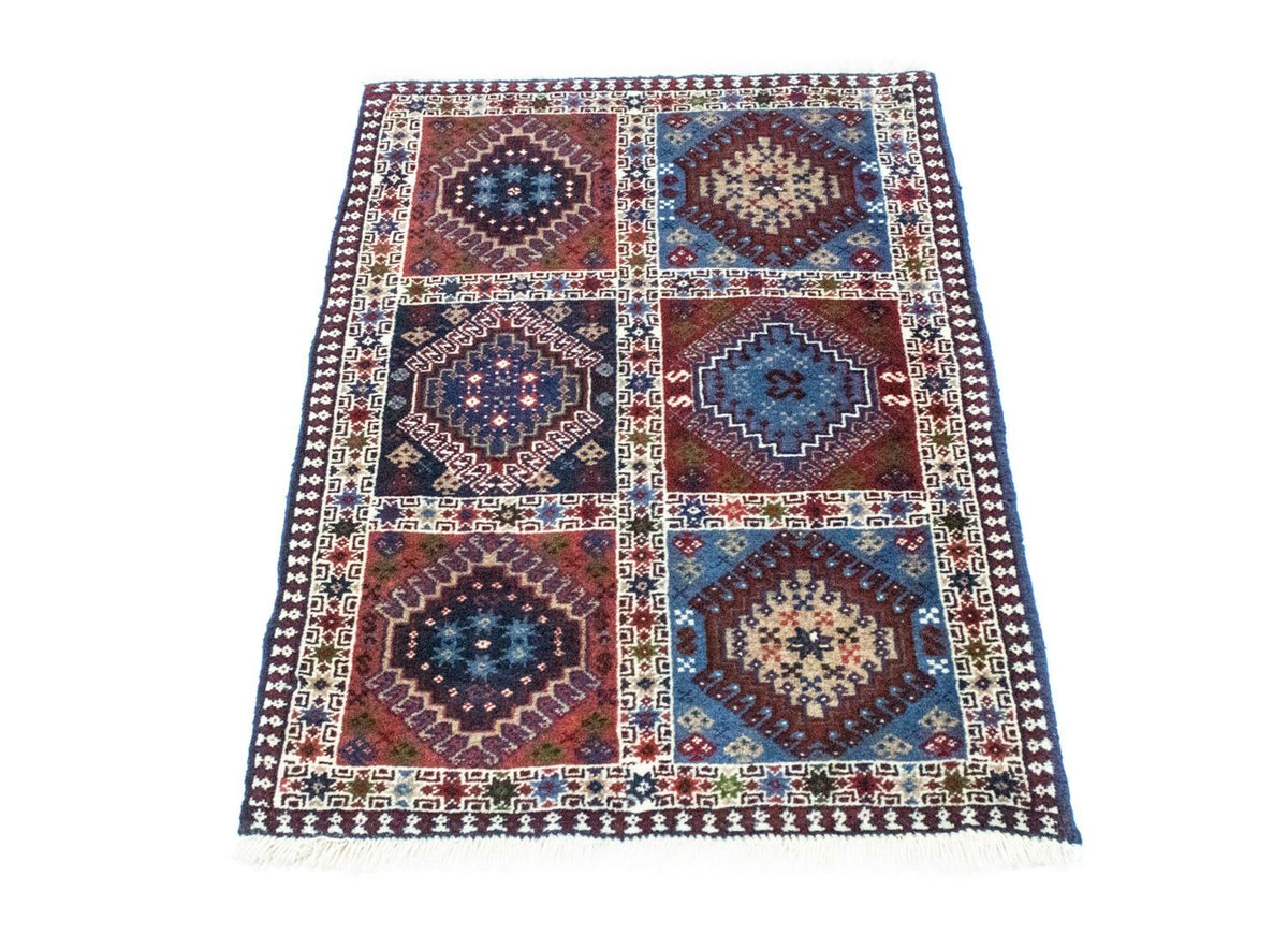 Alfombra persa - Nómada - 90 x 60 cm - multicolor