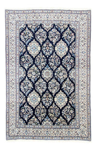 Alfombra Persa - Nain - Real - 342 x 250 cm - azul oscuro